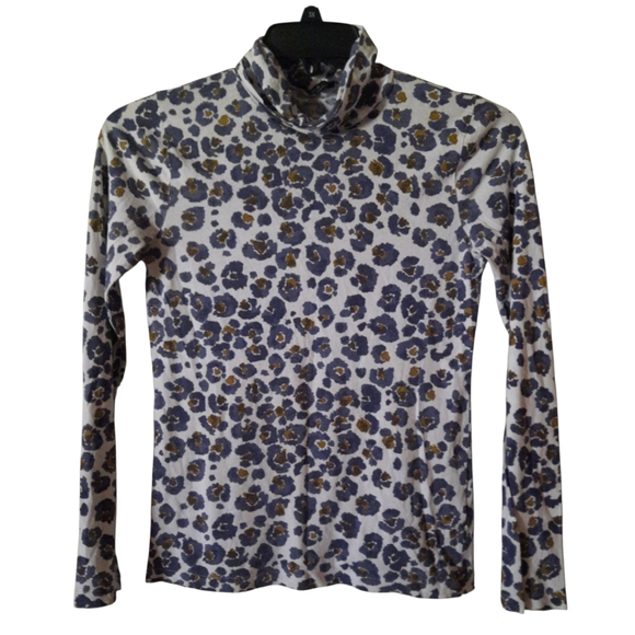 J. Crew Tops - J Crew Animal Print Turtleneck Size Small
